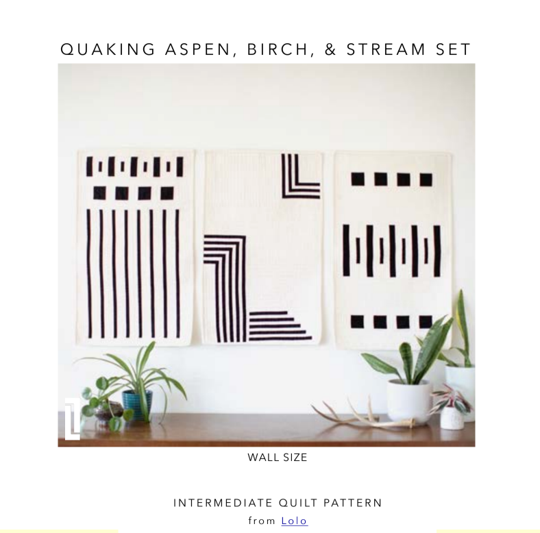 Quaking Aspen, Birch & Stream Set Downloadable Patternby Lolo