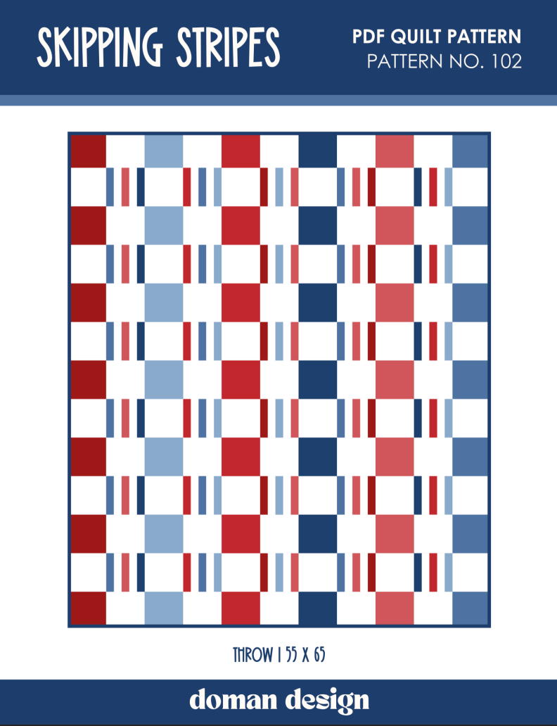 Skipping Stripes Downloadable Pattern by Doman Design