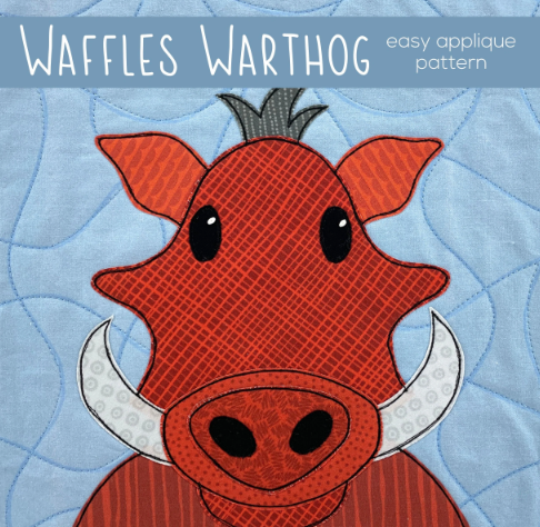 Waffles Warthog Downloadable Pattern by Shiny Happy World