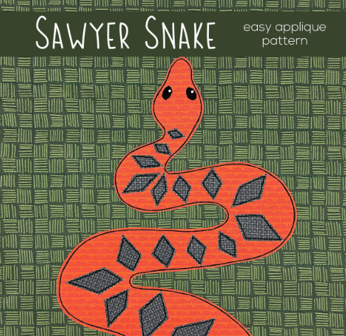 Sawyer Snake Downloadable Pattern by Shiny Happy World