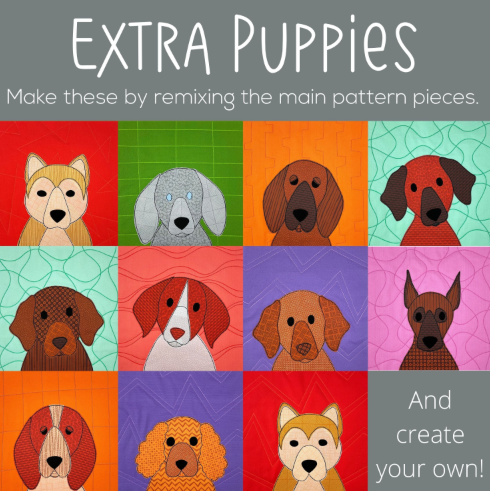 Playful Puppies Downloadable Pattern by Shiny Happy World
