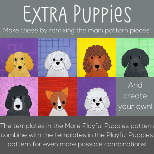 More Playful Puppies Downloadable Pattern by Shiny Happy World