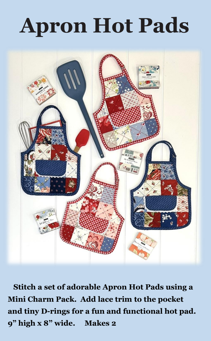 Apron Hot Pads Downloadable Pattern Quilting Books Patterns and Notions