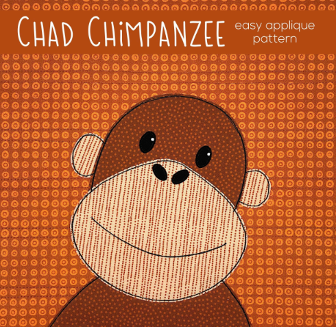 Chad Chimpanzee Downloadable Pattern by Shiny Happy World