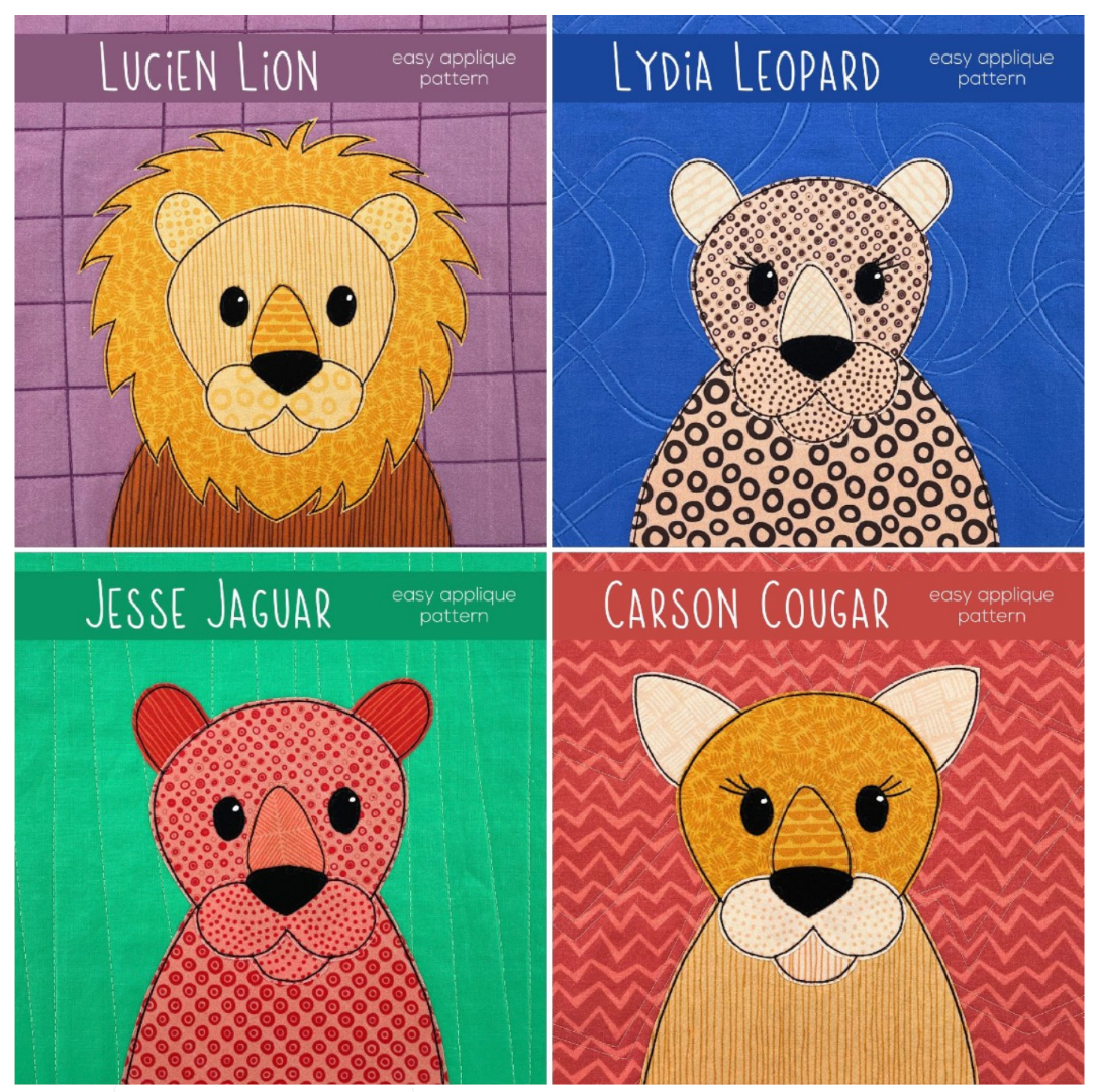 Big Cats  Downloadable Pattern by Shiny Happy World