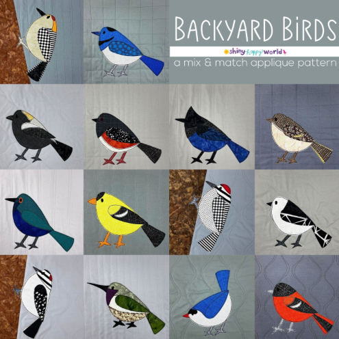 Backyard Birds Downloadable Pattern by Shiny Happy World