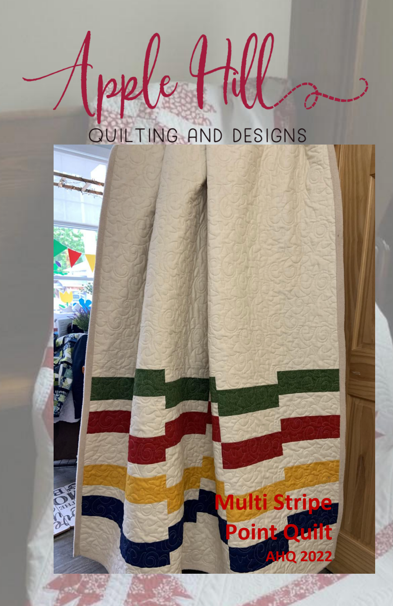 Multi Stripe Point Quilt Downloadable Pattern by Apple Hill