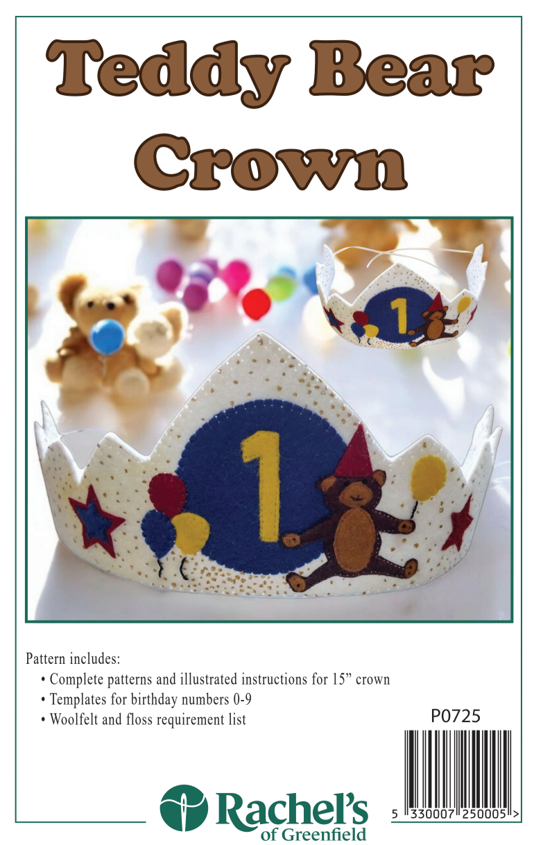 Teddy Bear Birthday Crown Downloadable Pattern by Rachels of Greenfield