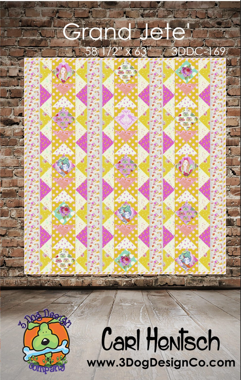 Grand Jete' Downloadable Pattern by 3 Dog Design Co Quilt Patterns