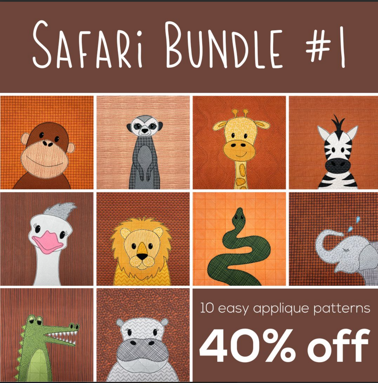 Safari Bundle #1 Downloadable Pattern by Shiny Happy World