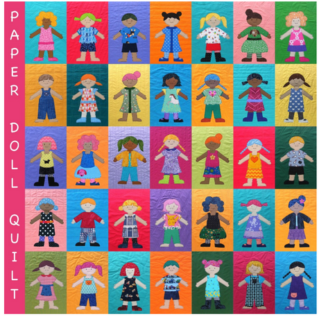 Paper Doll Quilt Downloadable Pattern by Shiny Happy World