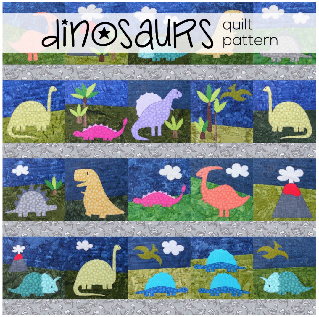 Dinosaurs Downloadable Pattern by Shiny Happy World
