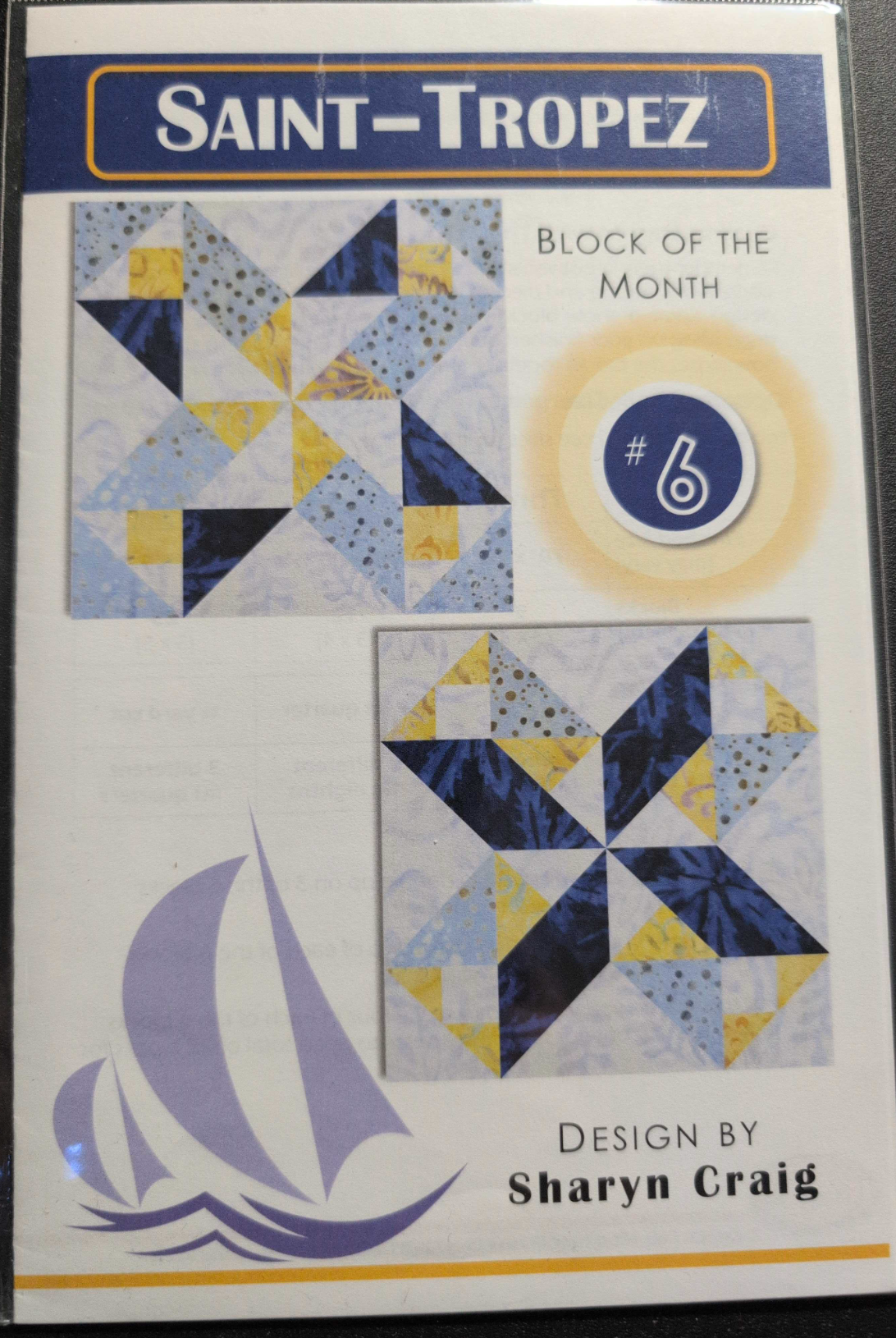 Saint-Tropez BOM #6 Quilt Pattern