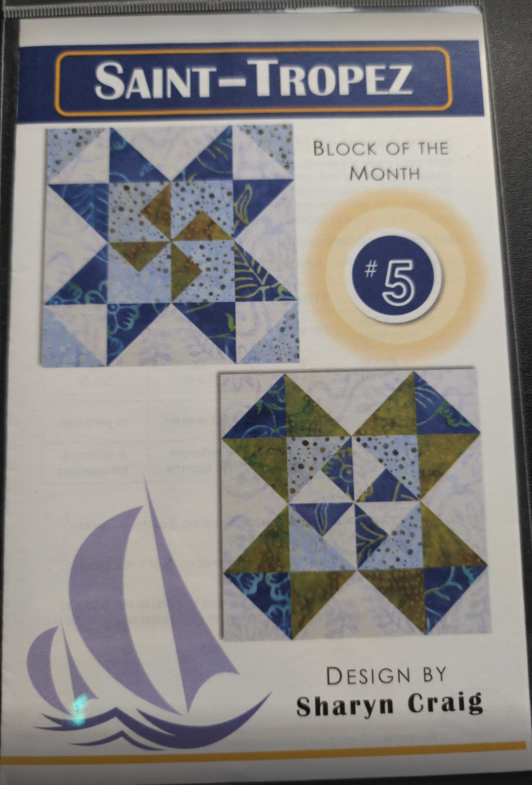 Saint-Tropez BOM #5 Quilt Pattern