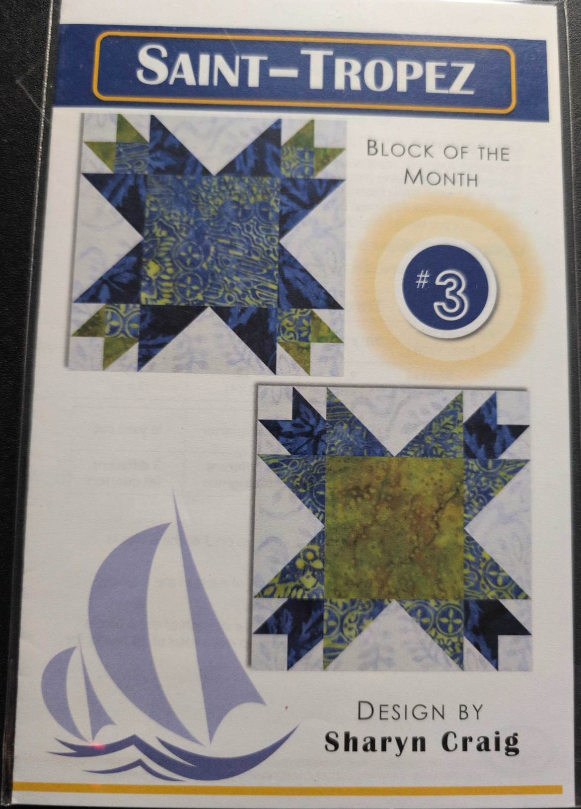 Saint-Tropez BOM #3 Quilt Pattern