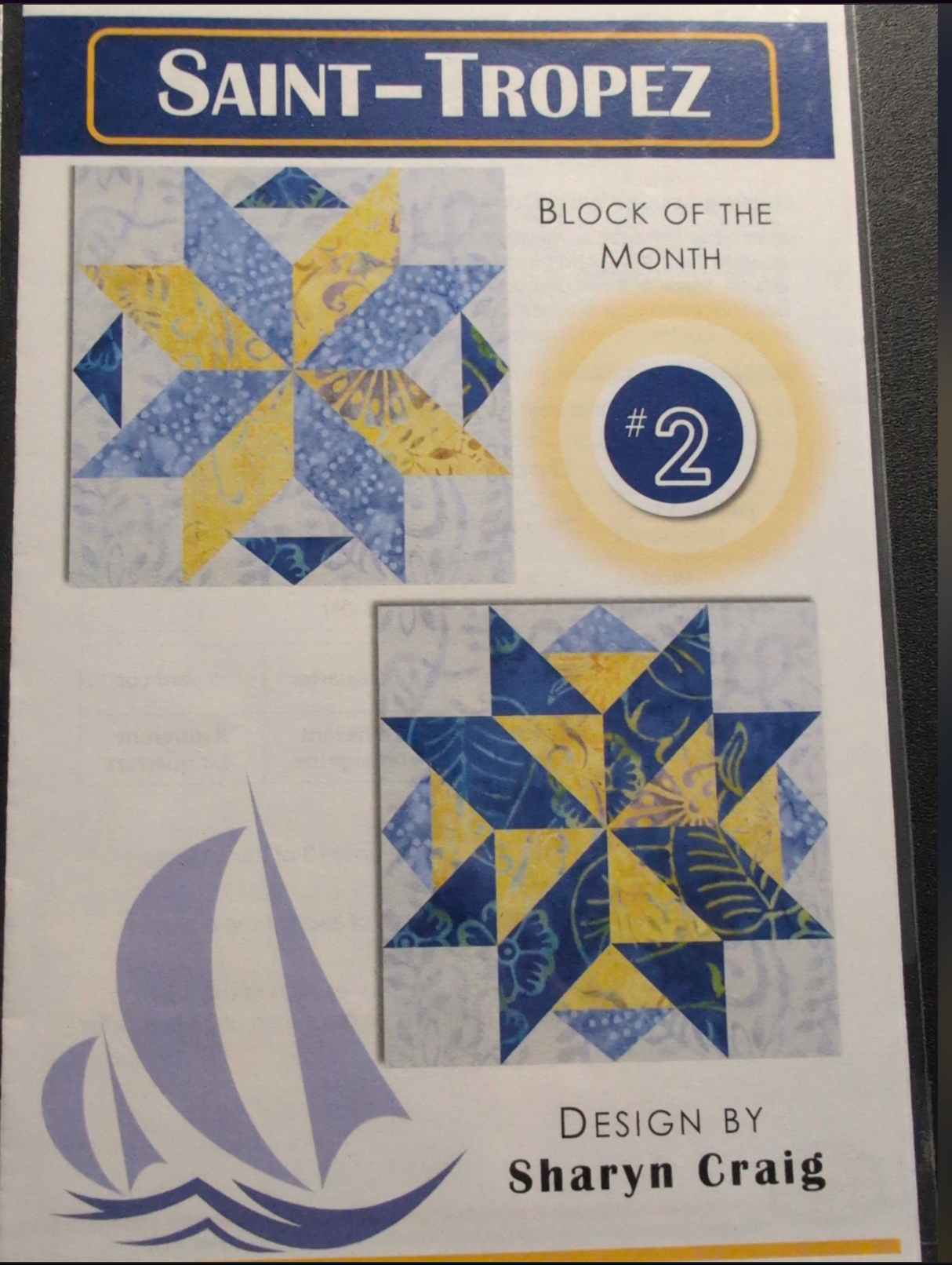 Saint-Tropez BOM #2 Quilt Pattern