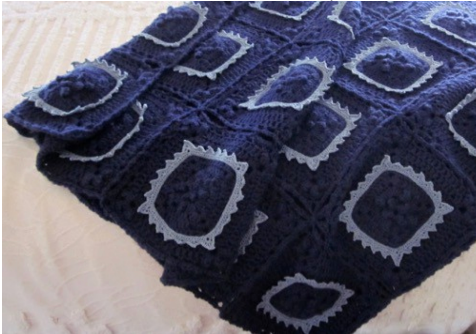 Framed Flower Heirloom Afghan Downloadable Pattern by Kristen Clay