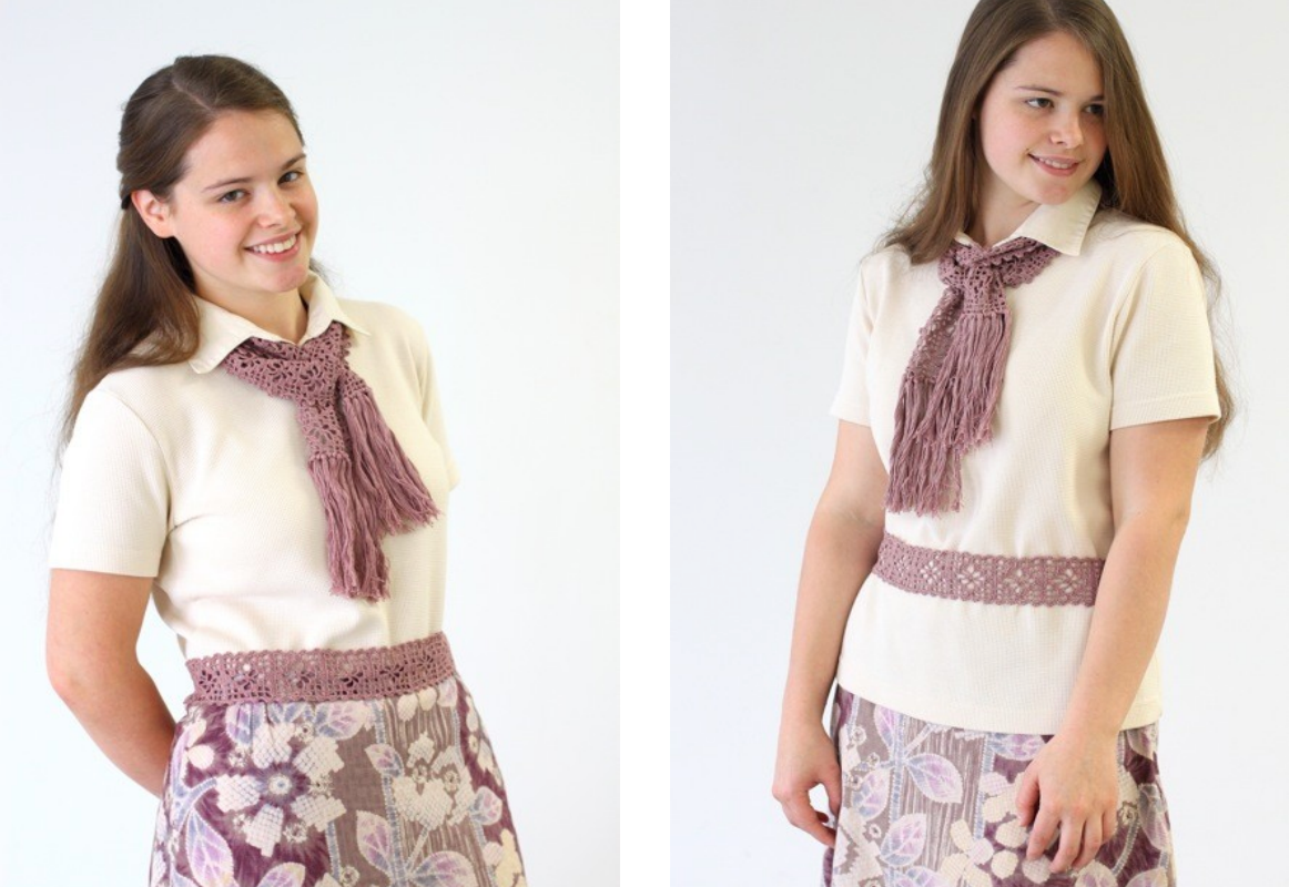 Diamond Strike Lace Set Downloadable Pattern by Kristen Clay
