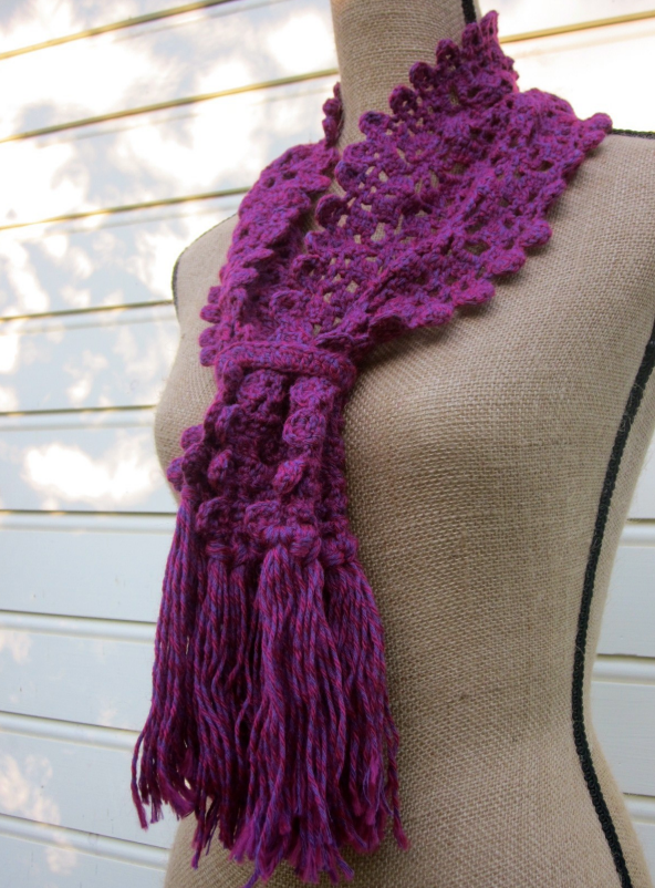 Diamond Strike Scarf Downloadable Pattern by Kristen Clay