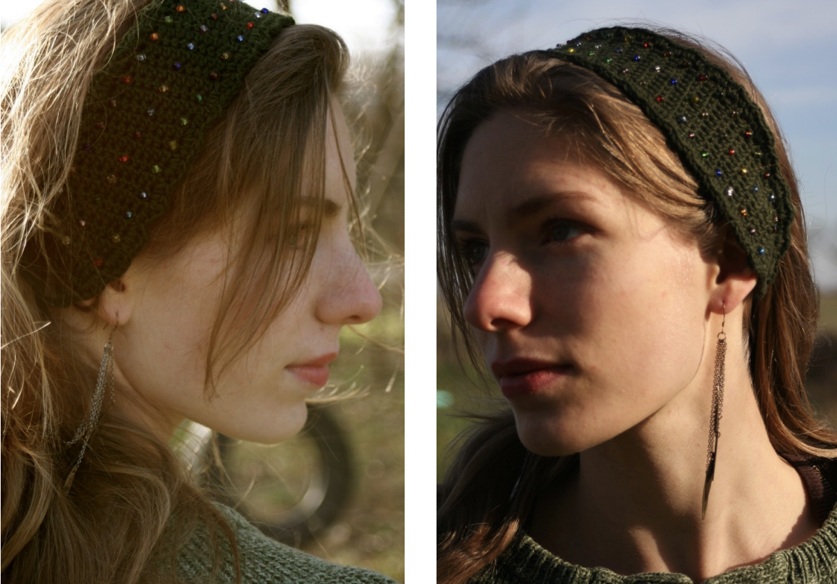 Woodland Paths Beaded Headband Downloadable Pattern by Kristen Clay