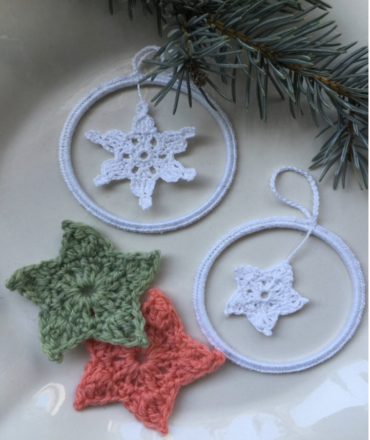 Snowflakes & Stars Ornaments or Appliques Downloadable Pattern by Kristen Clay