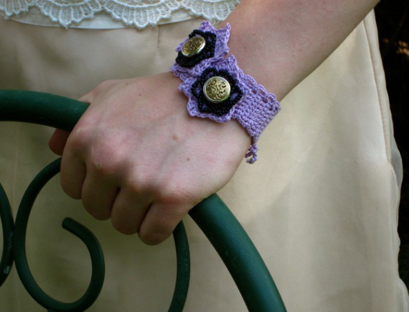 Lilac Lace Jewelry Downloadable Pattern by Kristen Clay