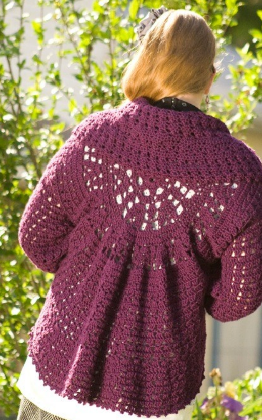 Heather on the Hill Circle Bolero Downloadable Pattern by Kristen Clay