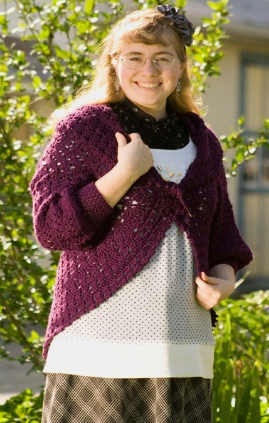 Heather on the Hill Circle Bolero Downloadable Pattern by Kristen Clay