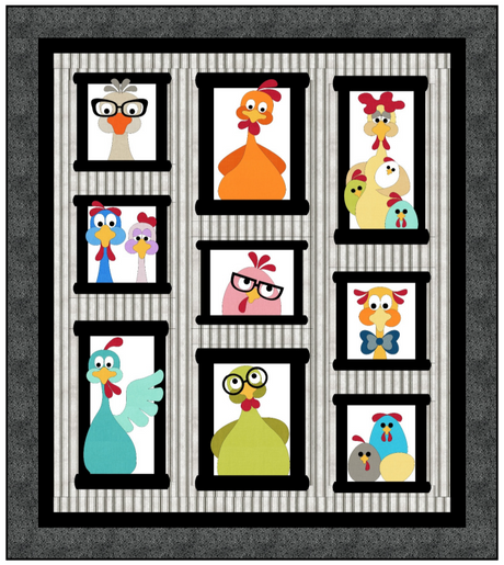 Mother's Cluckers Quilt Pattern by FatCat Patterns
