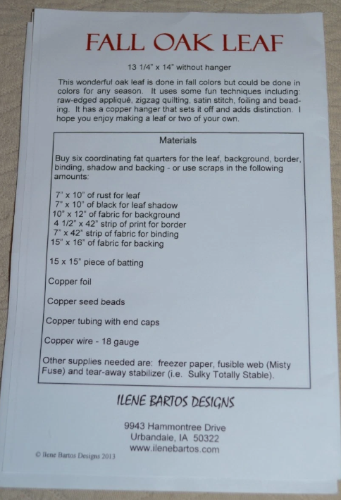 Fall Oak Leaf Pattern