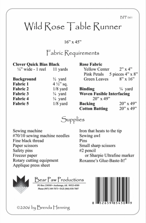 Wild Rose Table Runner