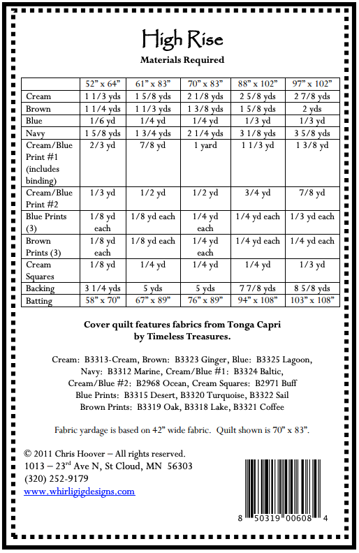 Back of the High Rise Downloadable Pattern by Whirligig Designs