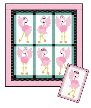 Let's Flamingle Quilt Pattern by FatCat Patterns