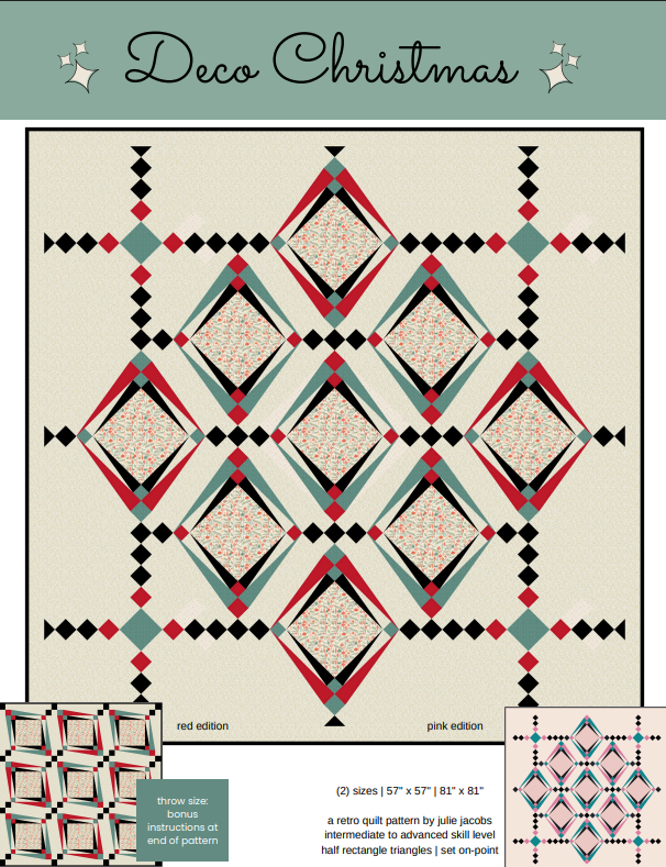 Deco Christmas Downloadable Pattern by A Quilted Jewel