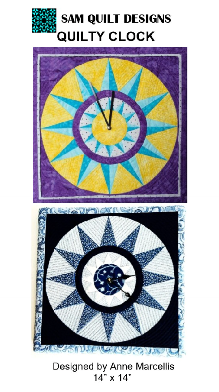 Quilty Clock Downloadable Pattern by Sam Quilt Designs