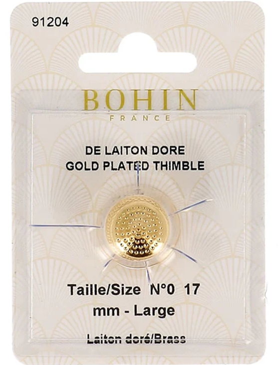 Gold Plated Brass Thimble Large by Bohin