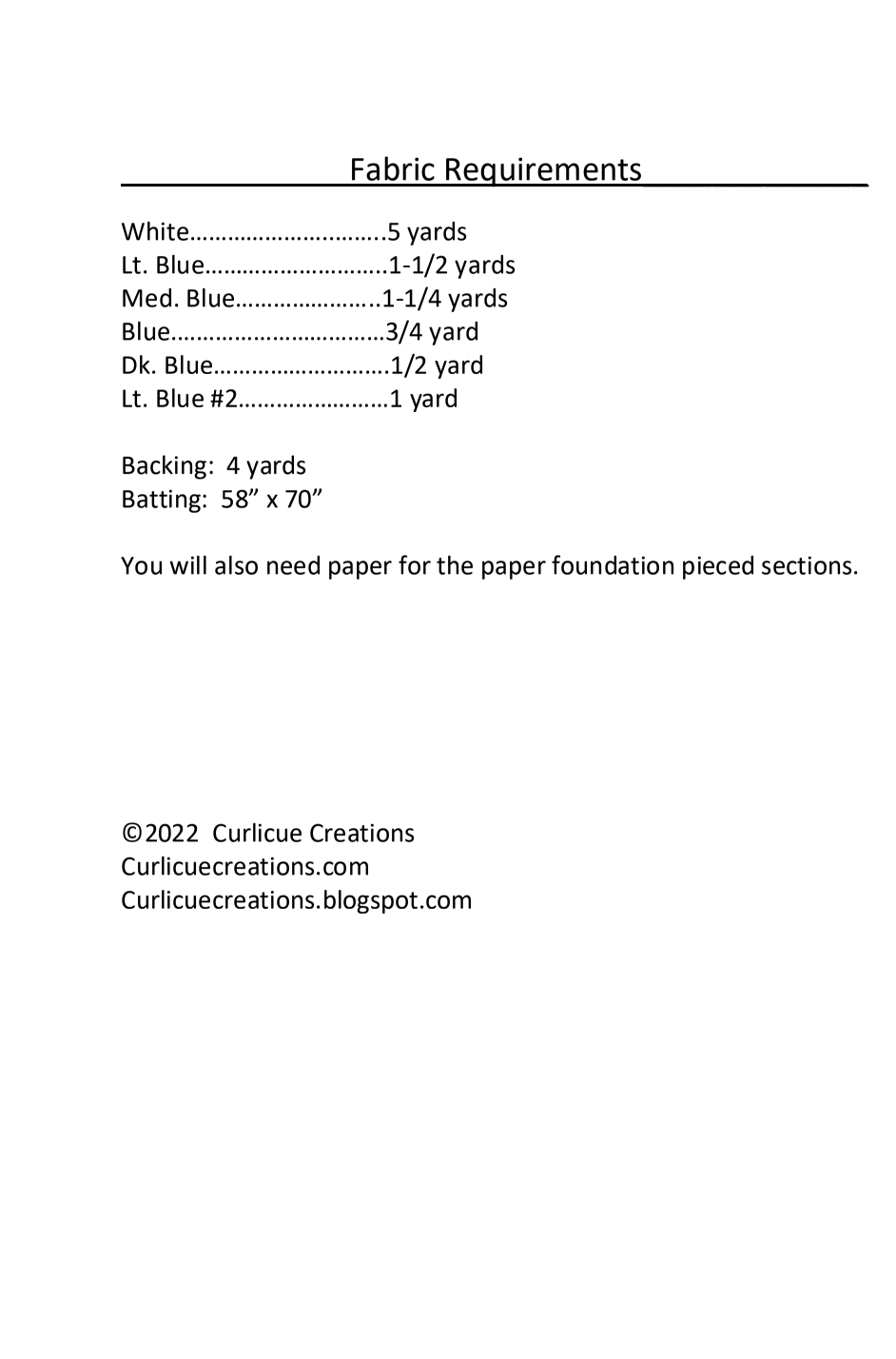 Back of the Blue Fairy Frost Downloadable Pattern by Curlicue Creations