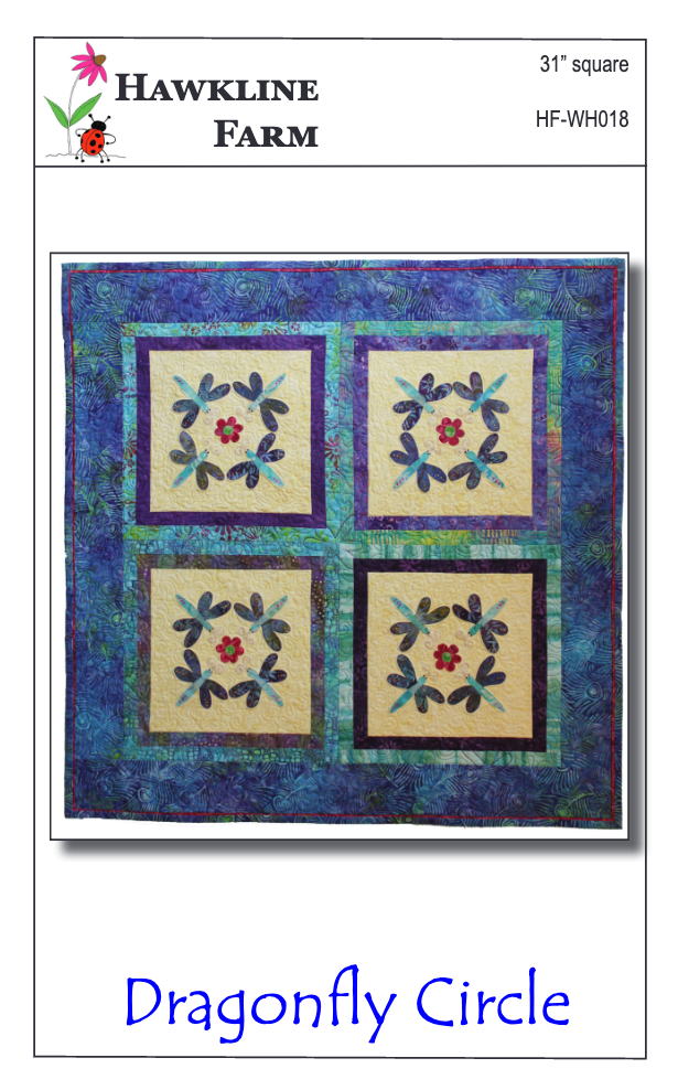 Dragonfly Circle Downloadable Pattern by Hawkline Farm Mary McRae