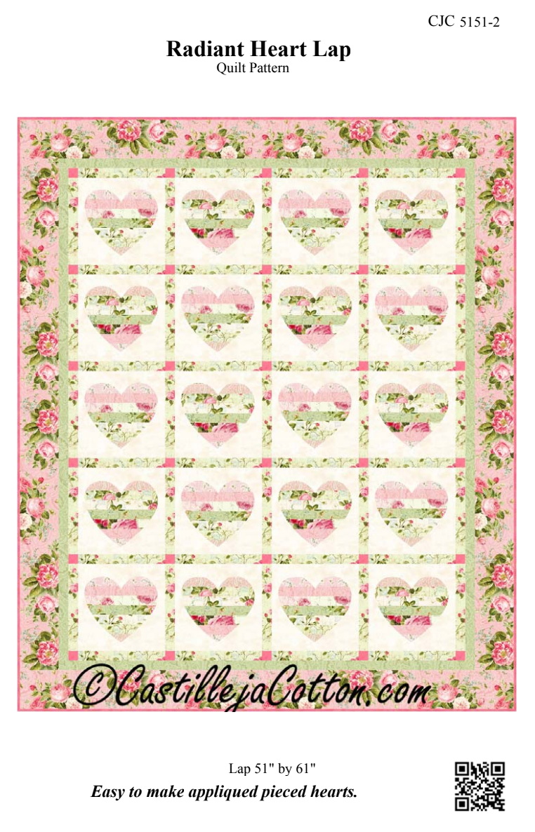 Radiant Heart Lap 2 Downloadable Pattern By Castilleja Cotton