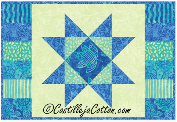 Starlight Placemat Downloadable Pattern by Castilleja Cotton