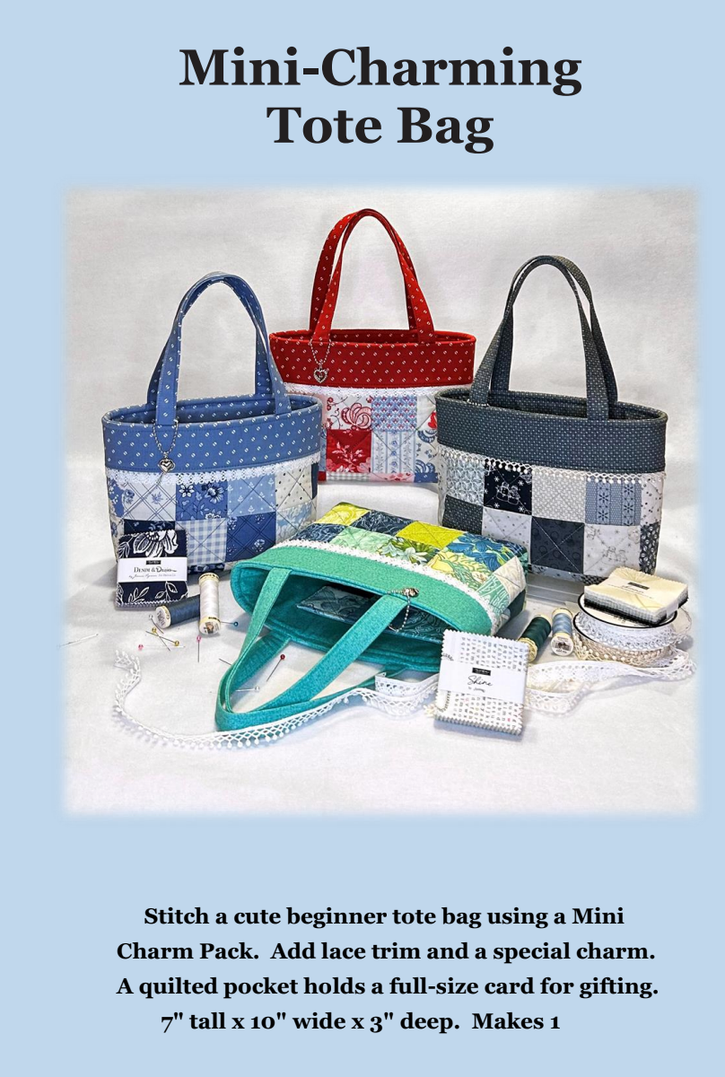 Mini charming Tote Bag Downloadable Pattern by J. Minnis Designs