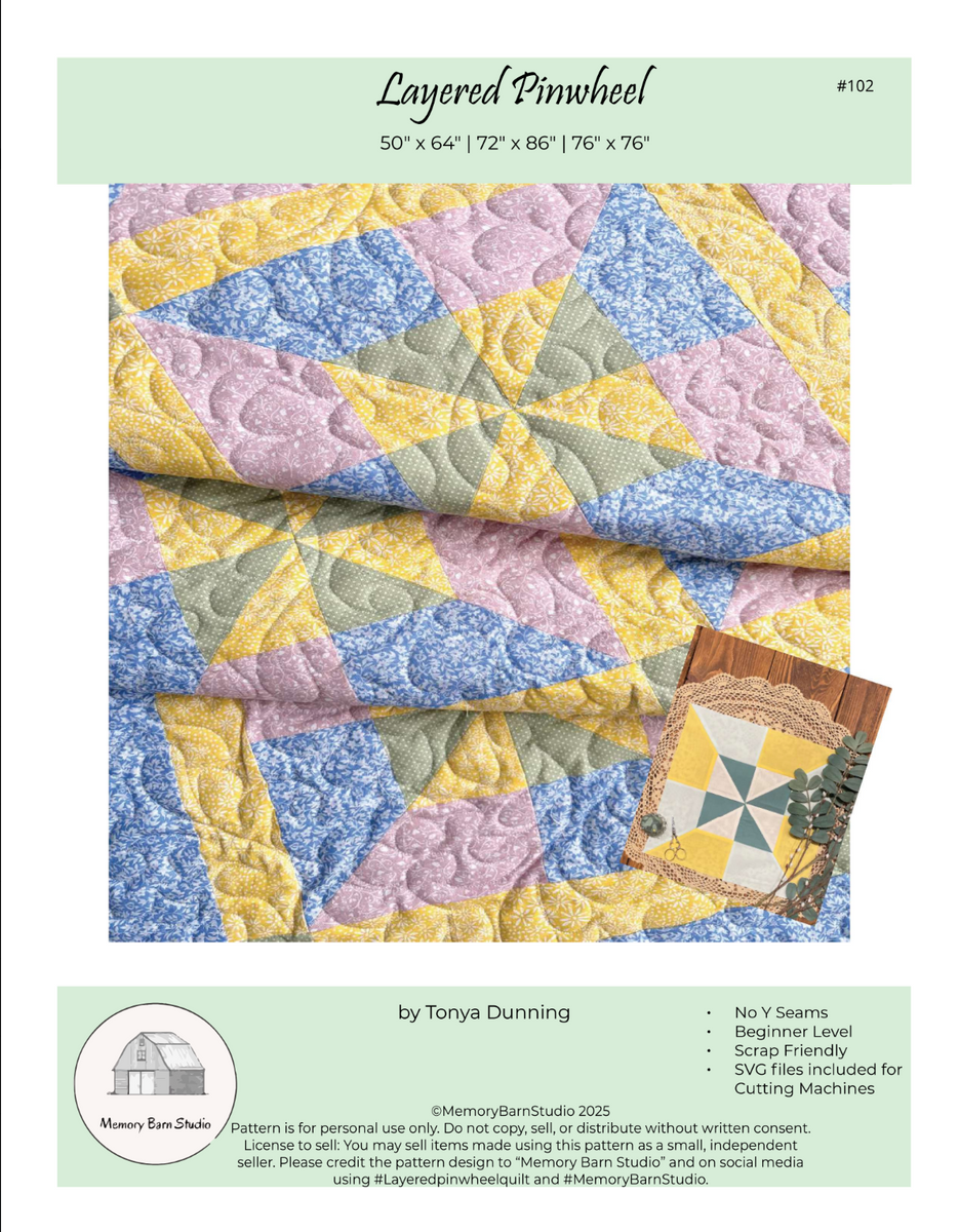 Layered Pinwheel Downloadable Pattern – Quilting Books Patterns and Notions