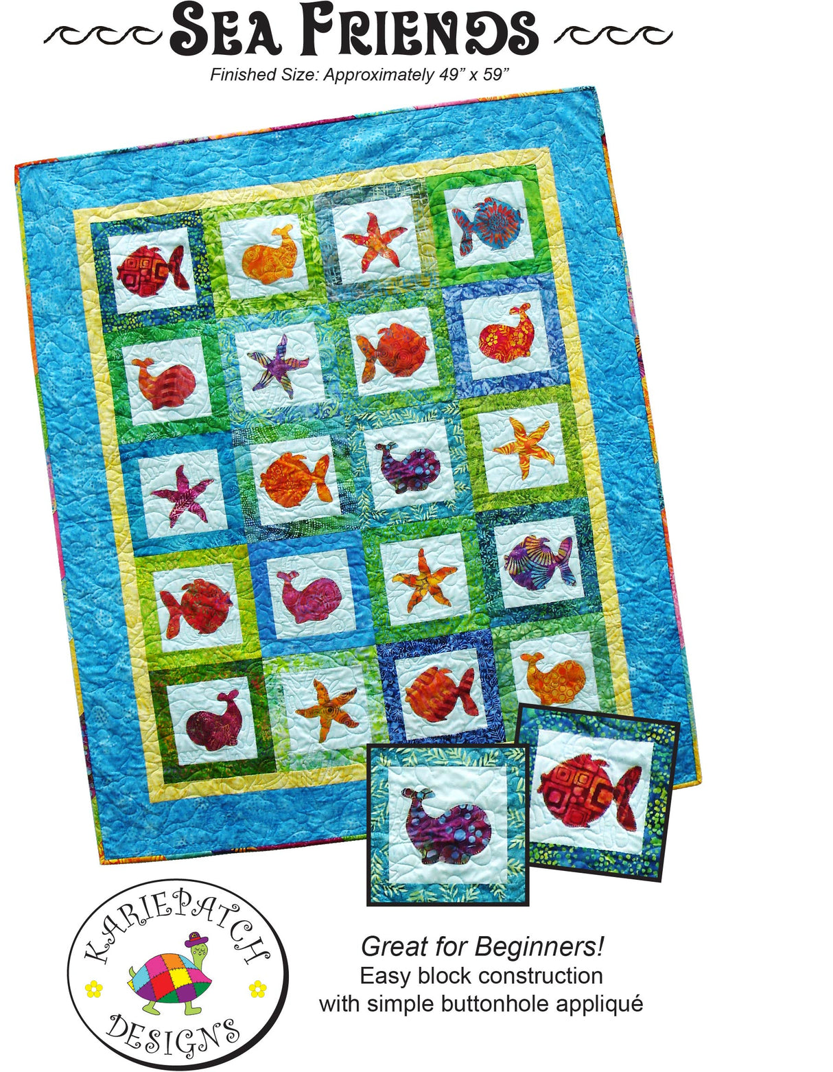 Sea Friends Downloadable Pattern by Karie Patch Designs