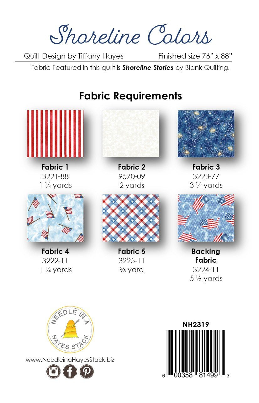 Shoreline Colors Downloadable Pattern by Needle In A Hayes Stack