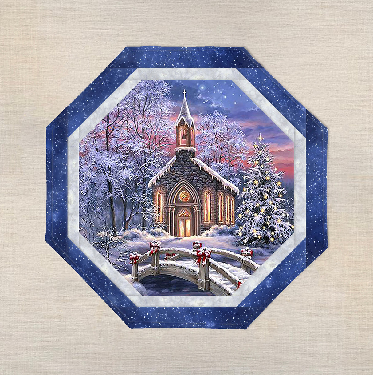 Playing With Panels Table Topper Downloadable Pattern by J. Minnis Designs