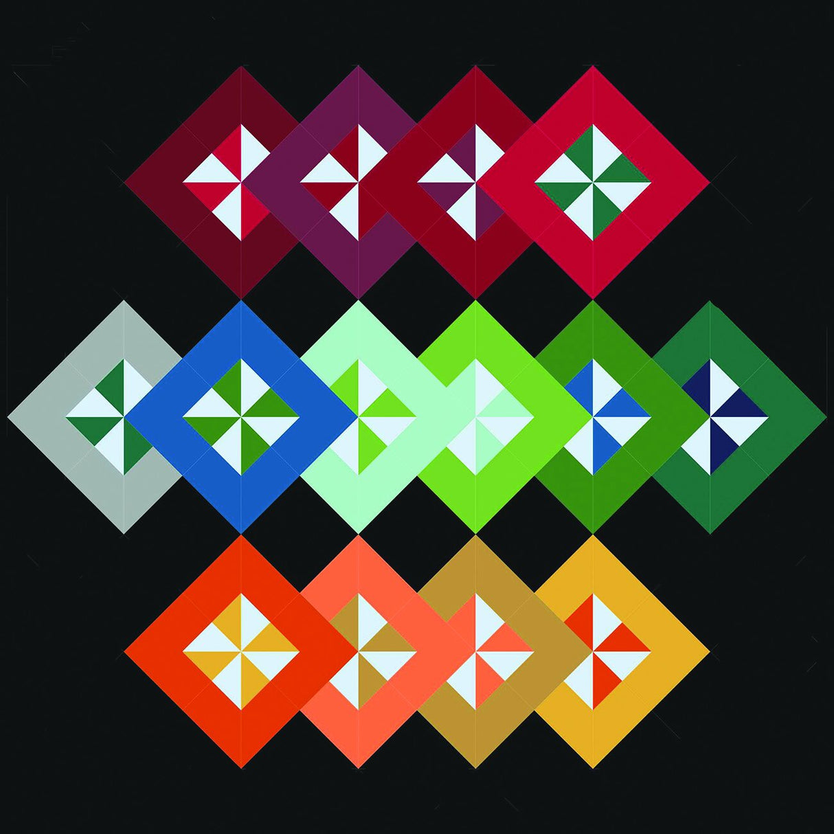 Solid Pins Dark Downloadable Pattern by Windmill Quilts