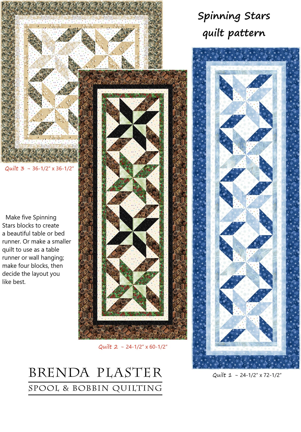 Spinning Stars Downloadable Pattern by Spool and Bobbin