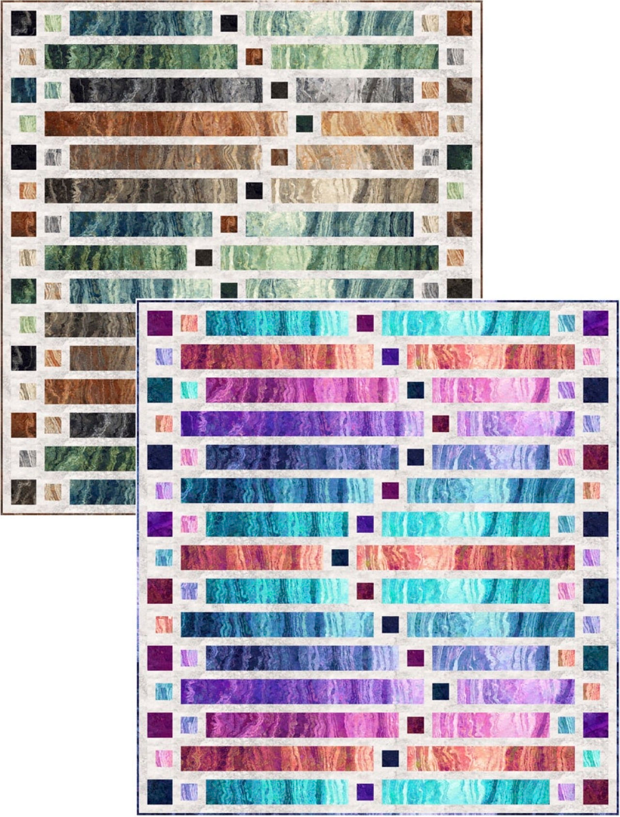 Staggered Strips Downloadable Pattern by Pine Tree Country Quilts