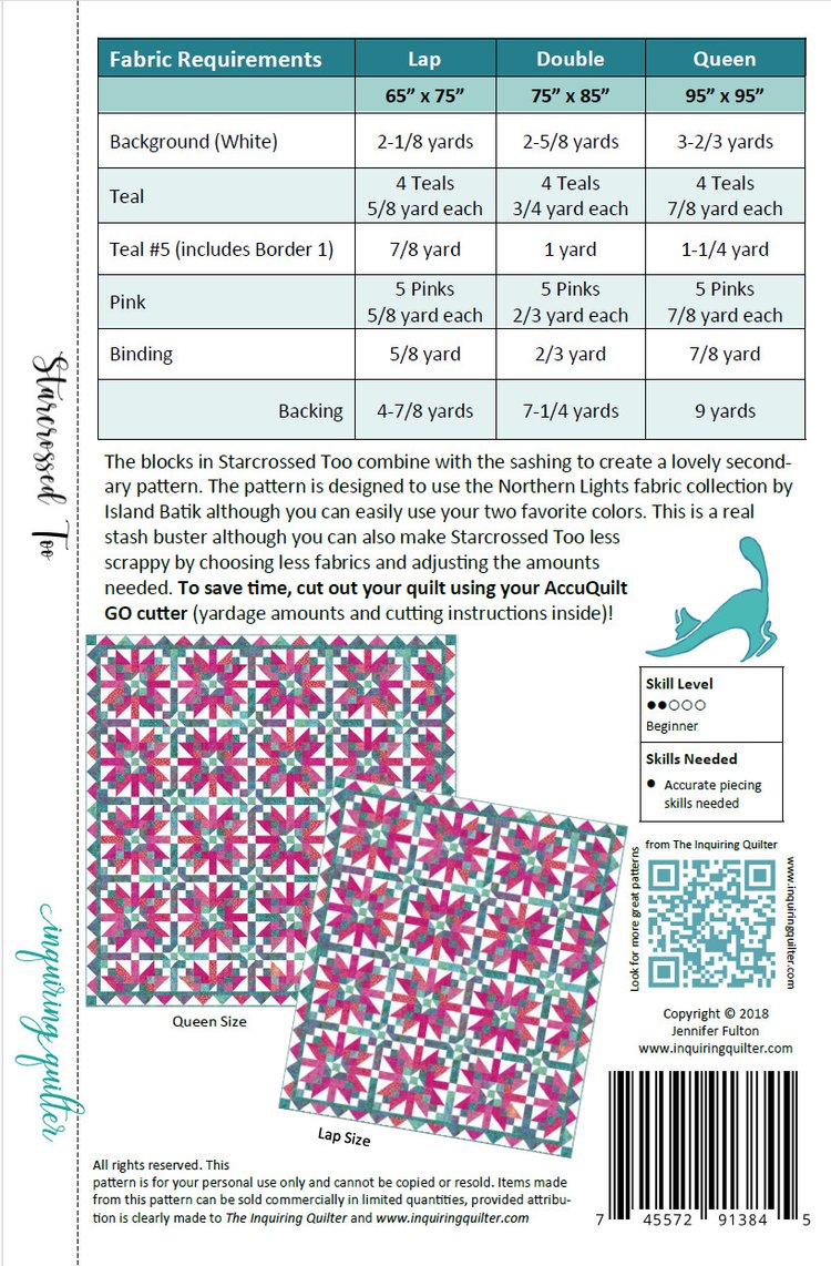 Starcrossed Too Quilt Pattern