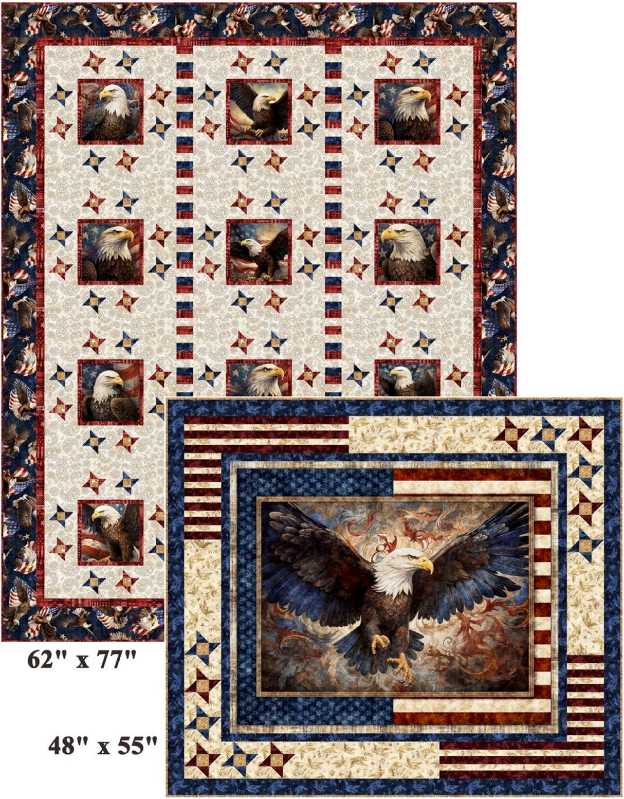 Stars Around 1776 Downloadable Pattern by Pine Tree Country Quilts